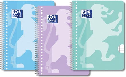 Collegeblk oxf school a4+ ln 23gaats 160pag pastel | 7 stuks