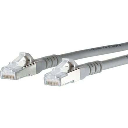 Metz Connect 1308451033-E RJ45 Netwerkkabel, patchkabel CAT 6A S/FTP 1.00 m Grijs Snagless 1 stuk(s)