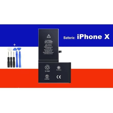 BATTERIE INTERNE NEUVE 0 CYCLE POUR IPHONE X + Outils + Adhésif