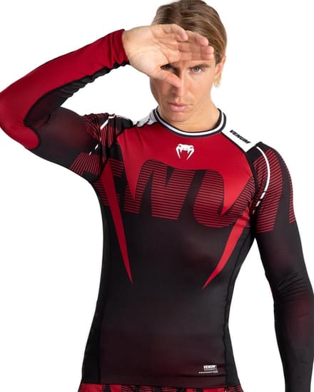 Venum Adrenaline Rashguard Lange Mouwen Rood Zwart - M