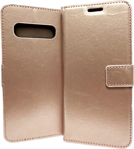 Bookcase Geschikt voor: Samsung Galaxy S10 Plus - Rose Goud - portemonnee hoesje