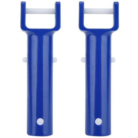 2 Pièces Bleu Piscine Forme V Clip Tête de Brosse Manche de Rechange Accessoires de Piscine blue