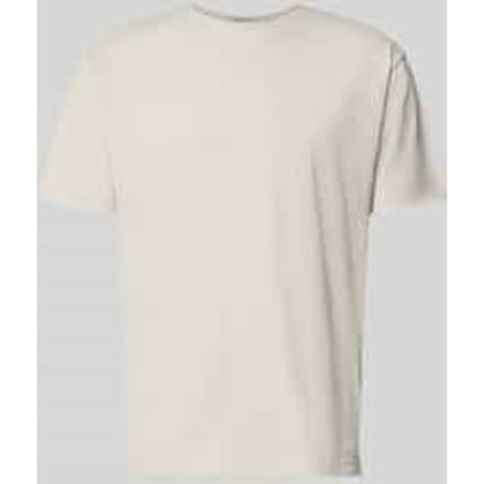 T-shirt met ronde hals en rolzoom