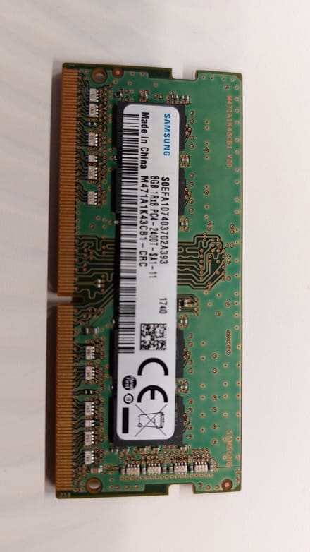 samsung 8GB 1Rx8 pc4-2400T-sa1-11 s0dimm m471A1K43CB1-CRC ddr4