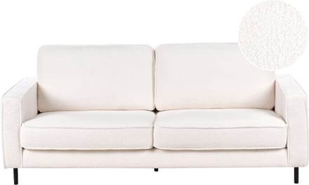 SAVALEN - Driezitsbank - Wit - Bouclé