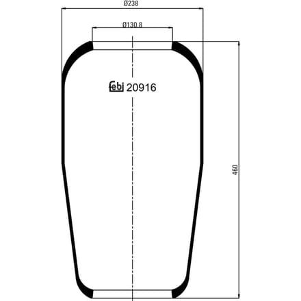 Veerbalg, luchtvering FEBI BILSTEIN 20916