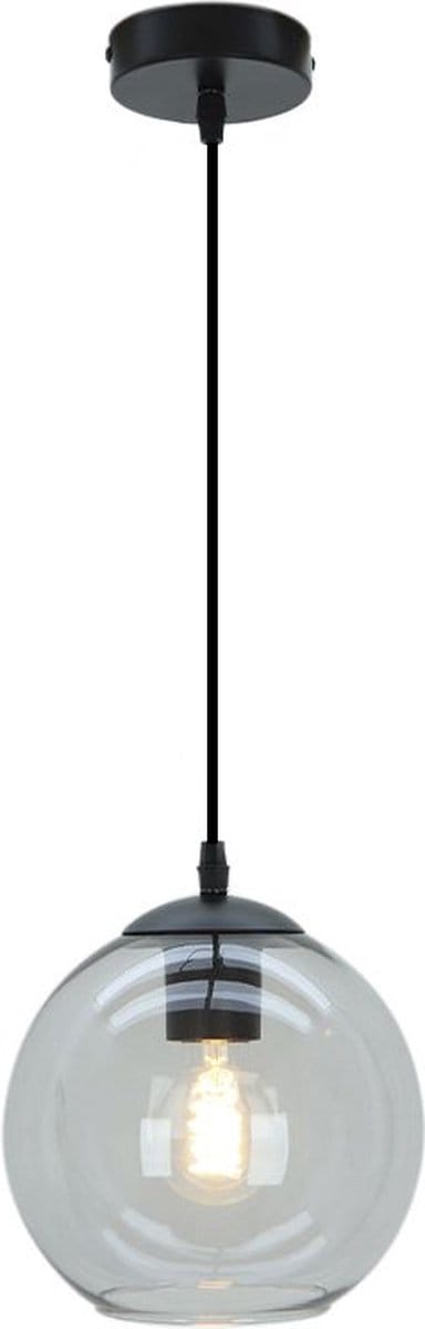 Olucia - GIADA - Hanglamp - Grijs / Zwart - Vorm: Rond