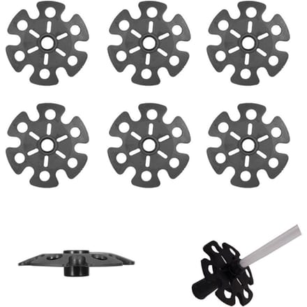 6 Stuks Wandelstok Sneeuwmanden Wandelstok Vervangende Tips Accessoire voor Sneeuw Modder Zand gray