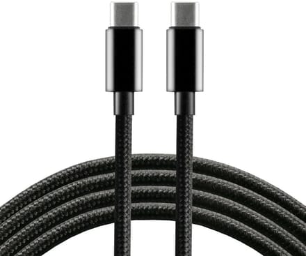 USB-C naar USB-C kabel 60 Watt 1 meter zwart