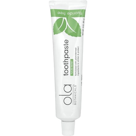 Dr. Mercola, Ola Botanicals, dentifrice sans fluor, menthe tulsi, 85 g (85 g) white