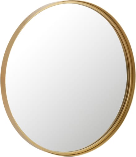 J-Line spiegel Rond Hoge Rand - metaal/glas - goud - small - Ø 60 cm