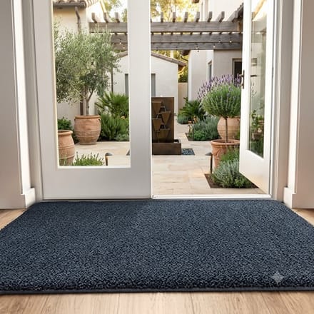 Maison Elara Deurmat 60x90 cm Antislip Droogloopmat Super Absorberend Machinewasbaar Blauw-Zwart