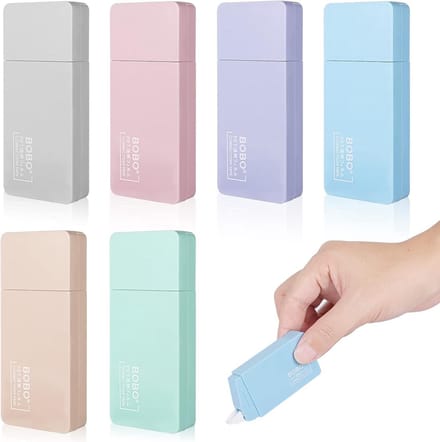 Set van 6 Mini Correctierollers, Kindvriendelijke Witte Tape voor School en Kantoor