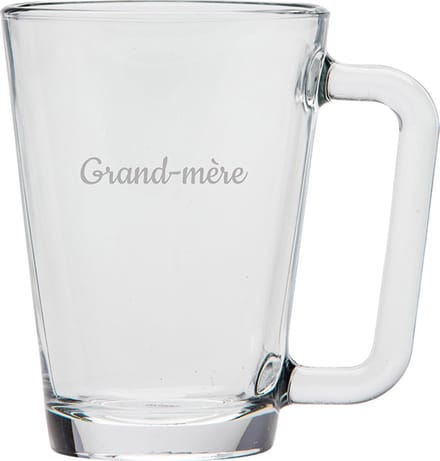 Theeglas gegraveerd - 26cl - Grand-mère