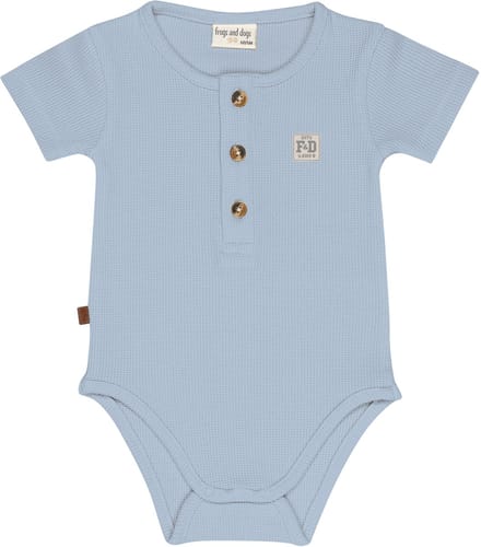 Frogs and Dogs - Waffle Romper SS | Forever Blue - Katoen - Maat 80