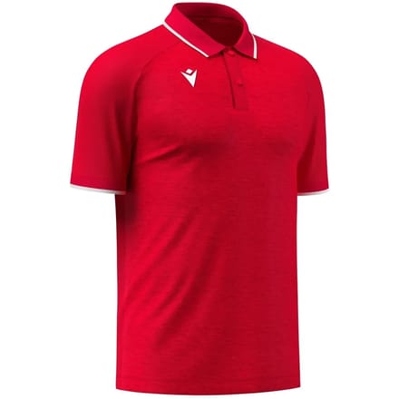 Macron Glory Aulos Polo Kinderen - Rood / Wit | Maat: 9-10 Y