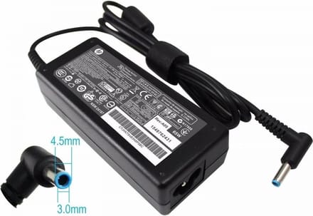 HP Oplader 65W blue pin/blue tip voeding/adapter/oplader geschikt voor HP laptops - 4.5 x 3.0 mm