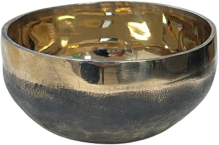 Klankschaal ishana goud/zwart 10-11 cm