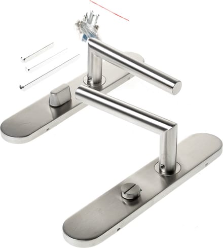 Deurkruk L-model m/sch.rvs wc8x63 rs 45x245mm