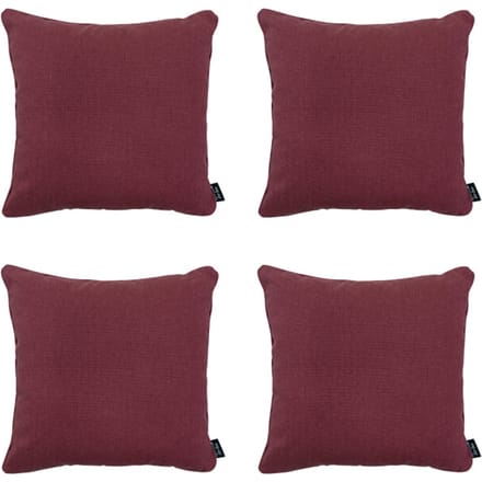 Madison - Sierkussen Bordeaux canvas eco+ - Ca. 50x50 cm - Set van 4