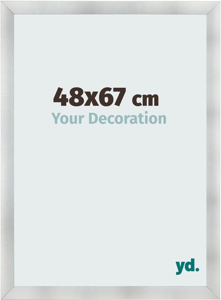 Your Decoration - Fotolijst 48x67 cm - MDF - Aluminium Geborsteld - Pisa