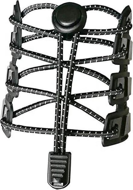 *** Lock Laces - Zwarte Elastische Schoenveters - Perfect voor lopen of Hardlopen - van Heble® ***