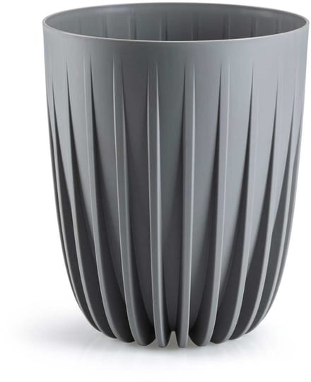 HowHomely Stripped - Bloempot - Grijs - Modern Design - UV-Bestendig