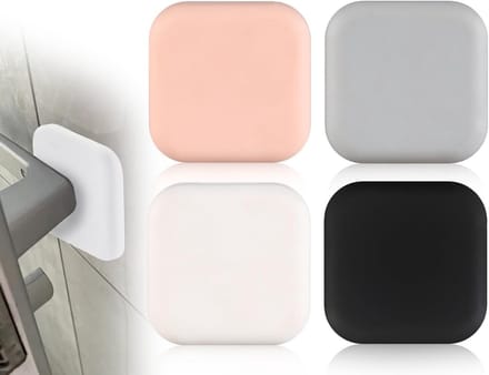 Set van 4 Grote Silicone Deurstoppers - Zelfklevend, 4.5cm x 4.5cm, Rubber Buffer voor Deuren en Muren