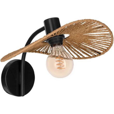 EGLO Siruela Wandlamp - E27 - Ø 36,5 cm - Bruin|Zwart - Papier