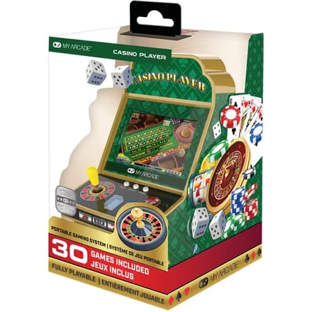 My Arcade Casino Player Casino Draagbare Retro-spelconsole Groen Europe PAL / EU Plug 220V