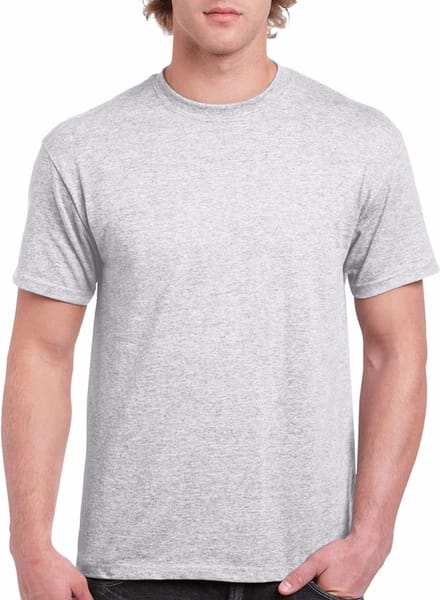 Gildan T-shirt - grijs - heren - zware kwaliteit - basic shirt - katoen - korte mouwen XXL
