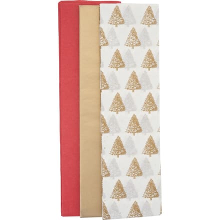 Zijdepapier-assortiment "Kerstmis", 6 vellen