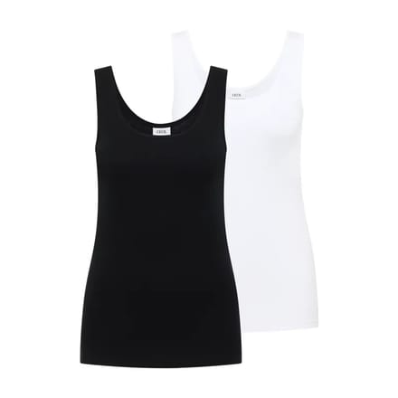 Basic top met ronde hals in een 2-pack