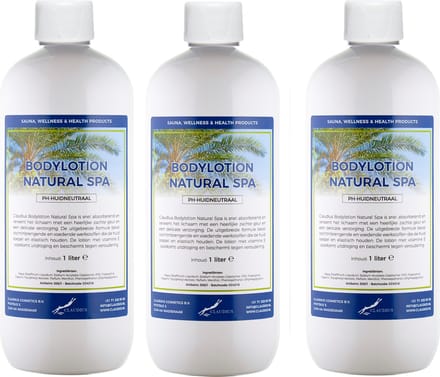 Bodylotion Natural Spa 1 Liter - set van 3 stuks