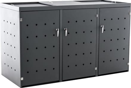 CLP Nelli - Afvalcontainerberging antraciet 198x80x116 cm