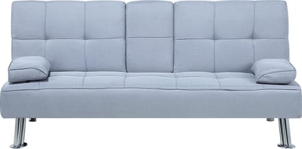 ROXEN - Slaapbank 3-zits - Lichtgrijs - Polyester