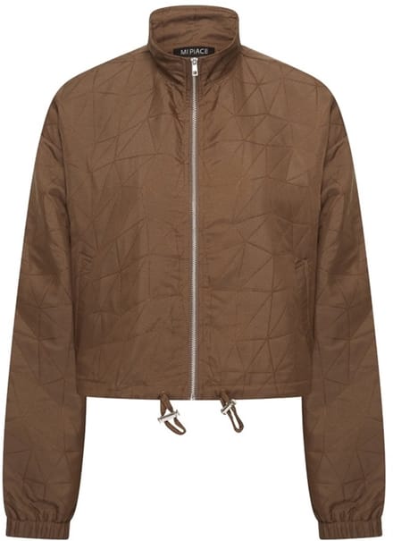 MI PIACE - Travel Jacket Woven Pattern MP2020038 Brown - Maat : L