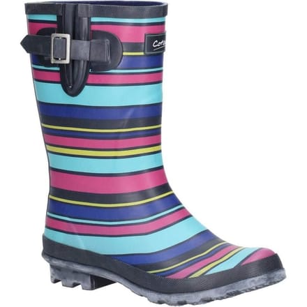 Cotswold Vrouwen/dames Paxford Elasticated Mid Calf Wellington Boot (Veelkleurig/Stripe)