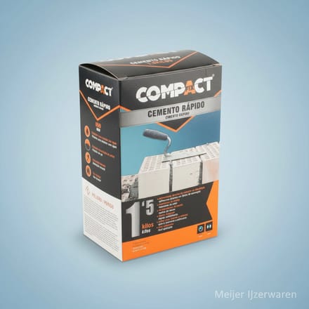 Sneldrogend Cement CompactFix (Snelcement) – 1,5 kg - Binnen & Buiten - Reparatie Vloeren & Muren - Sneldrogend