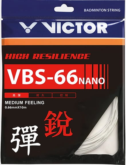 VICTOR VBS-66nano badmintonsnaar - 0.66mm - wit