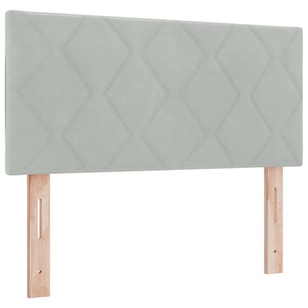 vidaXL - LED - Hoofdbord - Lichtgrijs - 90 - cm - Fluweel