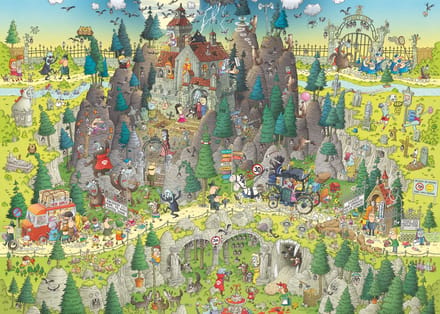 Heye legpuzzel Funky Zoo Transylvanian Habitat 1000 stukjes karton.