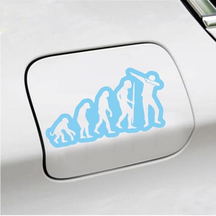 Bumpersticker - Dab - 7,7 X 14,8 - Licht Blauw