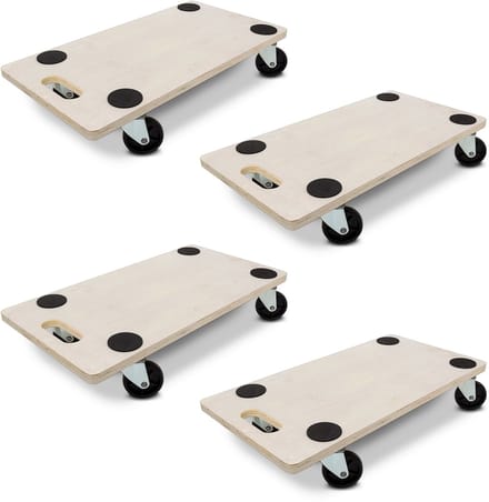 4x meubelroller - 200 kg - meubelhondje - meubeltransporter - transportroller