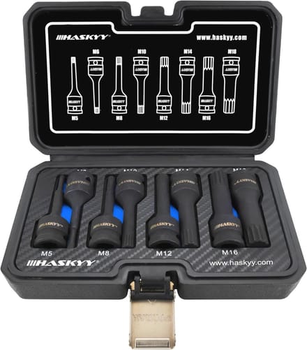 8-delige Universele Multi-Tooth 1/2 Inch Impactsleutel Socket Set