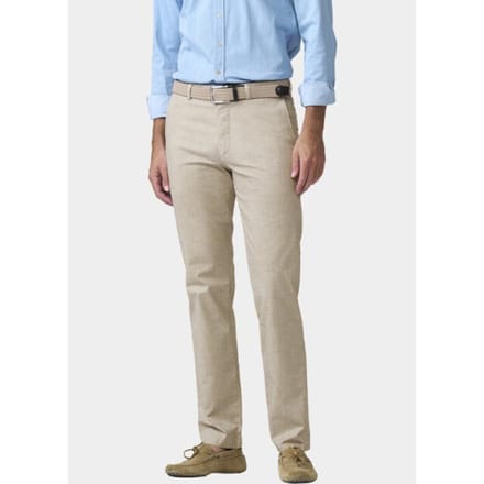 Meyer Broek Tone-on-Tone Comfort Stretch Check Beige / male