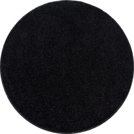 Laagpolig vloerkleed Ata - antraciet - rond - O 160 cm