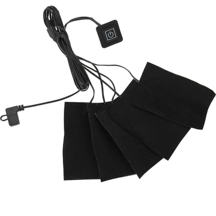 USB elektrische kleding vijf verwarmingselementen verwarmingselement verstelbare temperatuur warmer gereedschap black