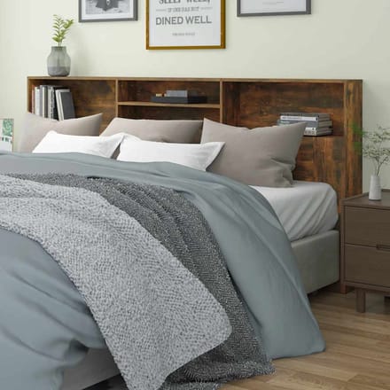 vidaXL - Hoofdbordkast - 220x19x101,5 - cm - gerookt - eikenkleurig