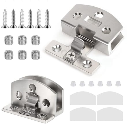 Dailygoods - Set van 2 Scharnieren voor Gehard Glasdeuren